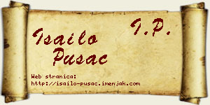 Isailo Pušac vizit kartica